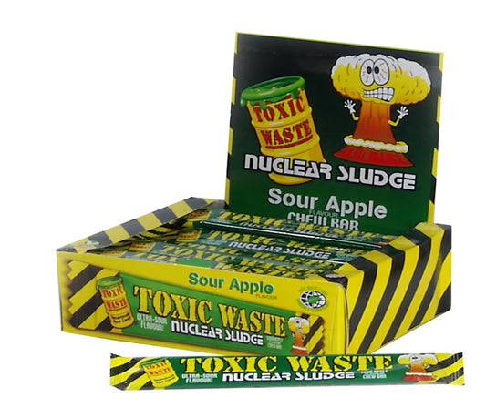 Toxic Waste Nuclear Sludge Sour Apple Chew Bar 20g (V,VE,H)