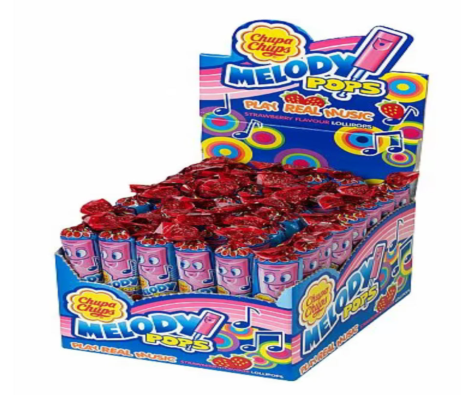 Chupa Chups Melody Pops Strawberry Flavour Lollipops 15g