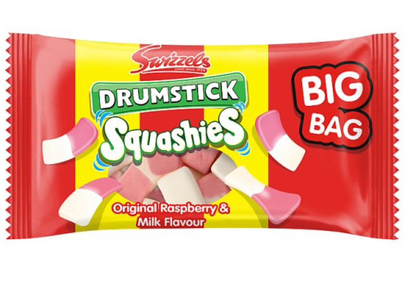 Swizzels Drumstick Squashies Original Raspberries & Milk Flavour