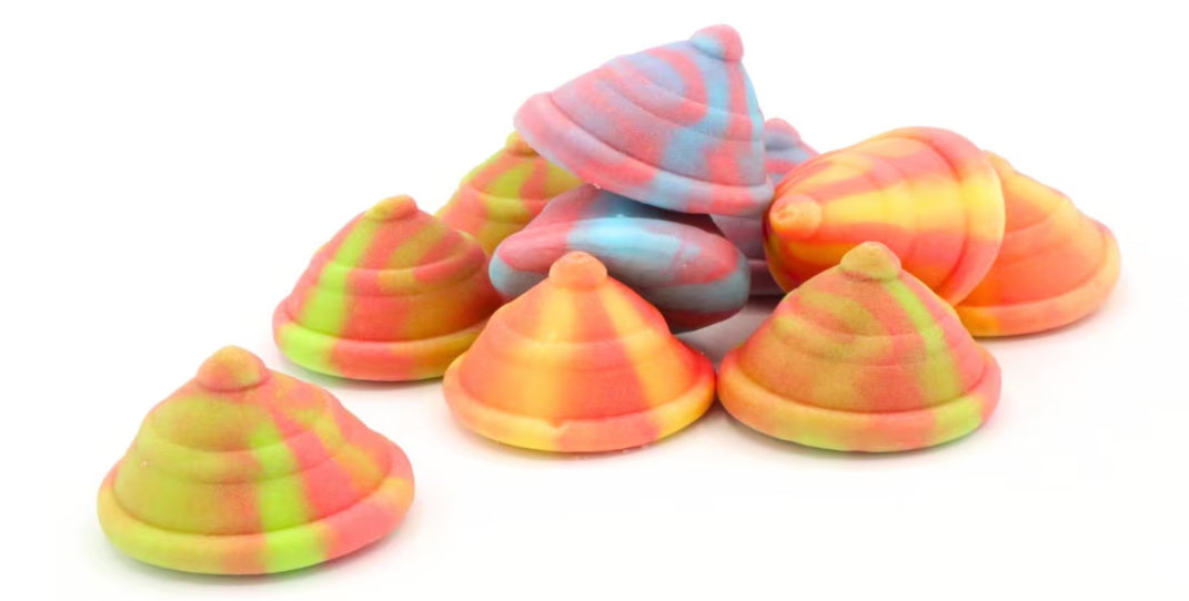 Multicoloured Spinning Tops