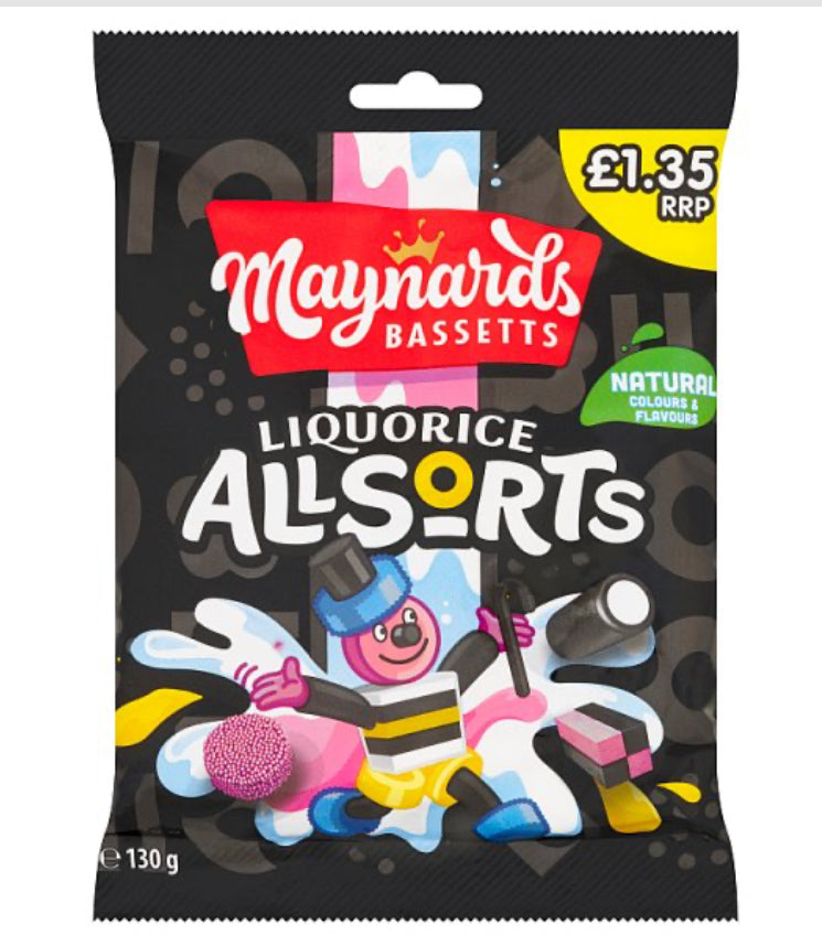 Maynards Bassetts Liquorice Allsorts 130g